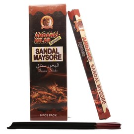 SAC Amdano Sandal Agarbatti – Premium Sandalwood Incense Sticks (Pack of 12) | Long-Lasting & Soothing Aroma