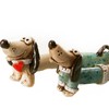EnigmaSupplies Handmade Ceramic Dachshund Pair