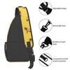 Cuczpau Crossbody Bags For Women Men Bees Yellow Sling Backpack