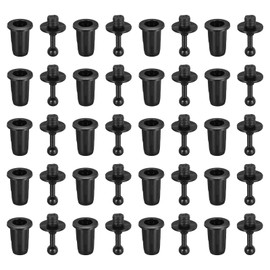 sourcing map Speaker Grill Guides Plastic Black Ball Socket Type Frame Box Body Fixing Snap Fastener Buckle 6mm x 10mm for Speaker Parts Accessories 20 Pairs