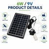 6W Solar Fountain & Pond Pump Kit, 9V Submersible Water