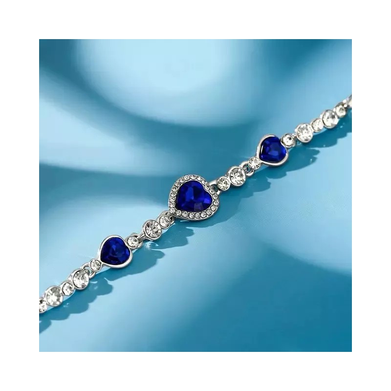 Importacion Brazalete Esclava Pulsera Titanic Corazón Del Mar Azul