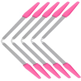 VICASKY 10pcs Stainless Steel Nail Files Double-sided Portable Fingernail Toenail Buffers for Natural Nails Easy to Use for Home and