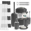 Clara Clark Bathroom Set - Gray Bathroom Accessories Set, 20PC