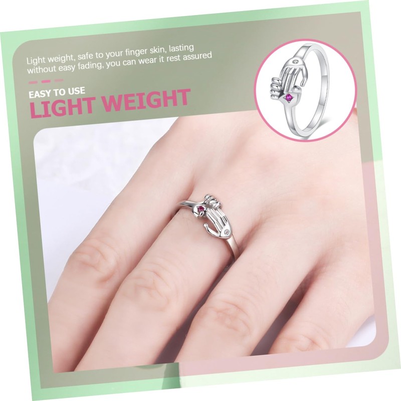 Healeved 3sets 2pcs Opening Rings for Couples Creative Lover Jewelry