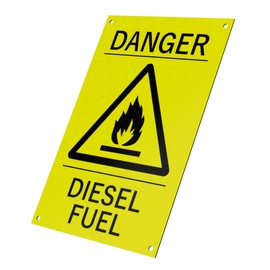 Danger Diesel Fuel Warning Sign Yellow/Black