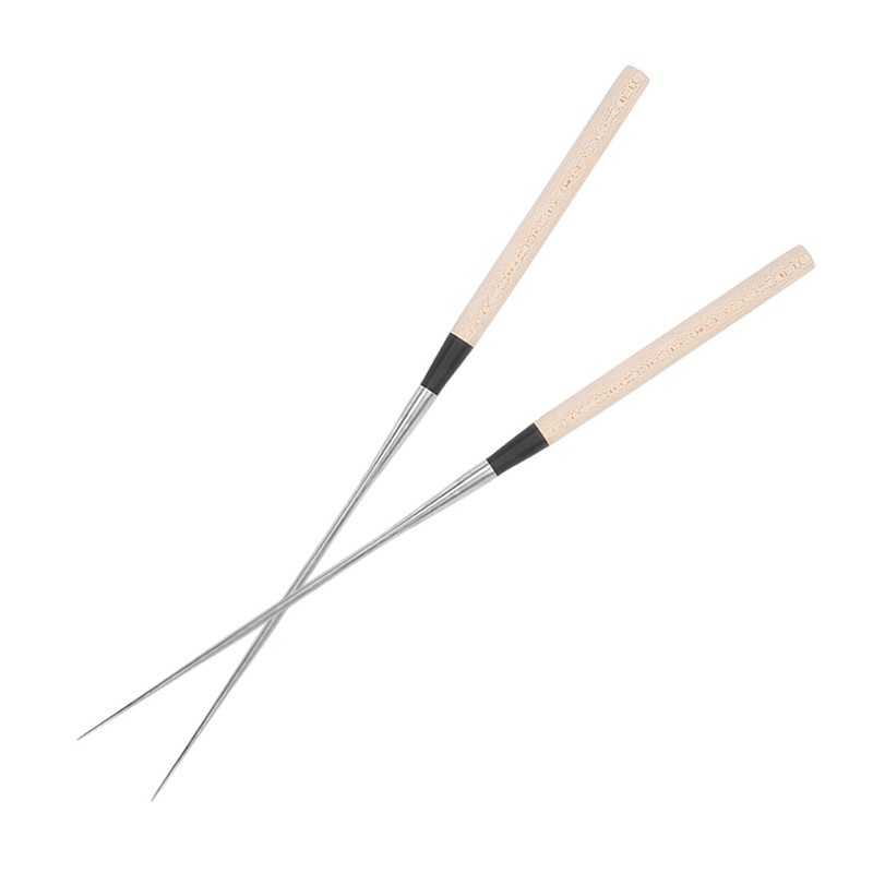 Stainless Steel Chopsticks Japanese Sushi Chopstick with Wood Handle Kitchen