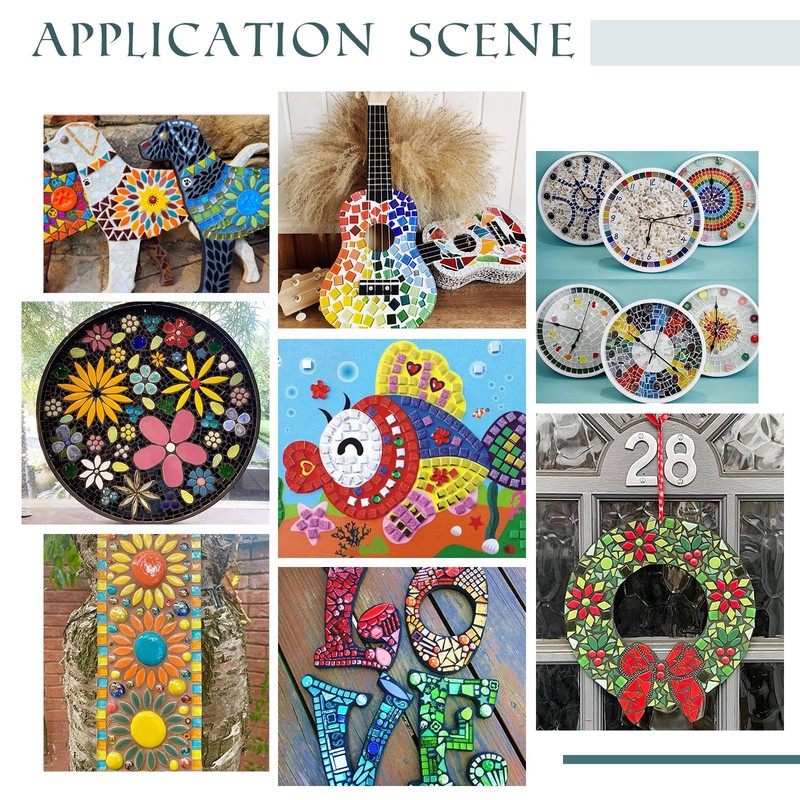 PandaHall Mosaic Tiles Ceramic Mosaic Pieces Accessories for Home Textiles