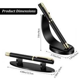 Ezymivs 2Pcs Acrylic Pen Display Stand, Black Acrylic Single Pen Holder Fountain Pens Holder Paintbrush Drying Rack for Home Office