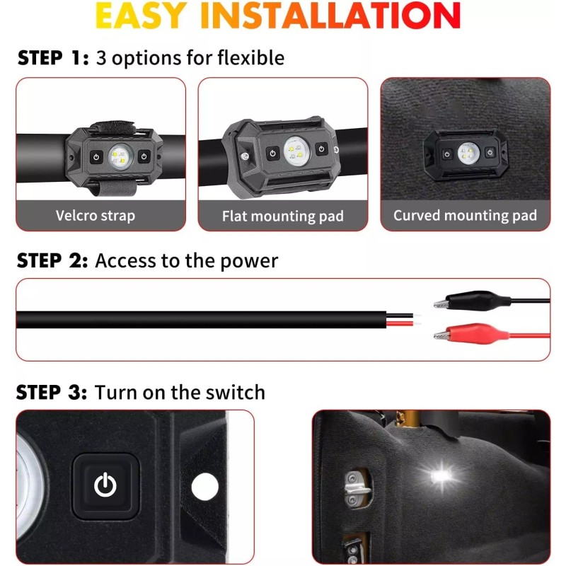 Dynamic LED - LED Dome Light **Red / White dome