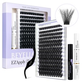 BEYELIAN Falsche Wimpern, Wimpernverlängerungs-Kit 168 Stück D+ Curl DIY gefälschte Wimpern für den persönlichen Gebrauch zu Hause (56D)