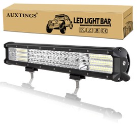 AUXTINGS 18 inch 450W 4 Row LED Light Bar Work Light Spot Flood Beam for Trucks Tractor 4X4 Boat Off Road Auto Fog Driving Lamp 12V 24V Waterproof IP67