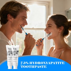 FunnAura 2 Pcs Nano Hydroxyapatite Toothpaste, Gentle Whitening and Sensitive Teeth Care, Long Lasting Fresh Breath