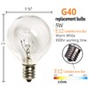 Abeja G40 Replacement Light Bulbs, 5W Clear Globe Bulb fits
