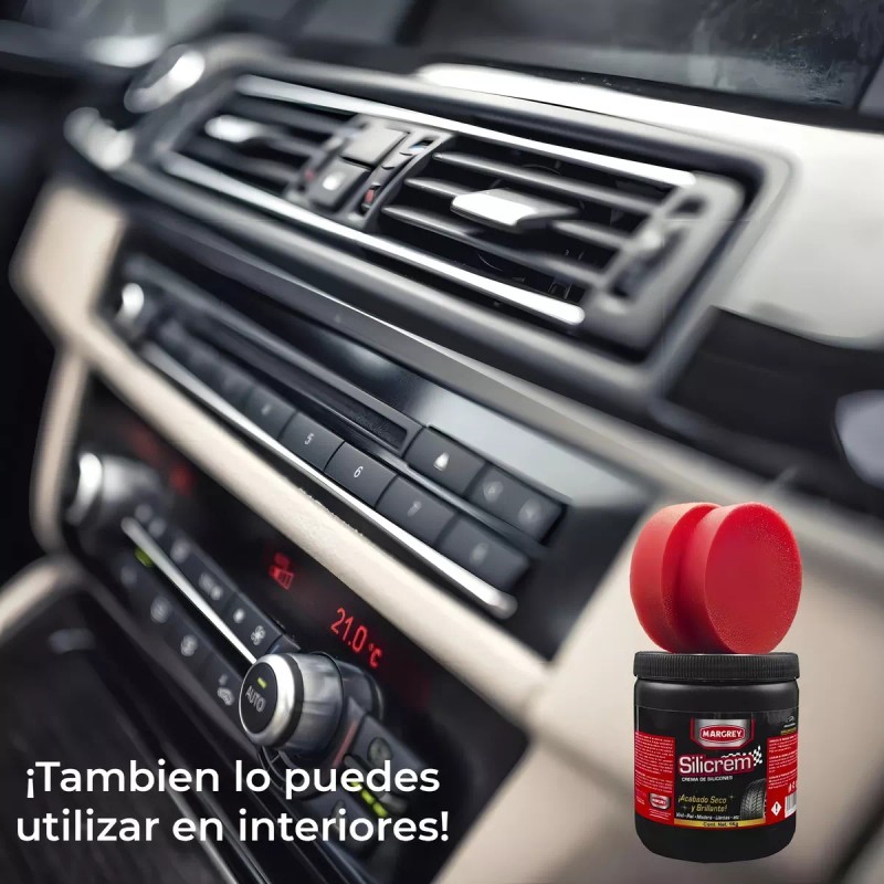 Margrey Abrillantador Crema De Silicon Automotriz Silicrem Margrey con esponjas