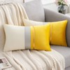 Serento Pack of 2 Velvet Decorative Cushion Covers Soft Solid
