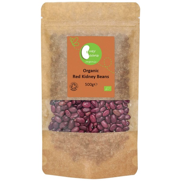 Organic Red Kidney Beans -Certified Organic- by Busy Beans Organic (500g)