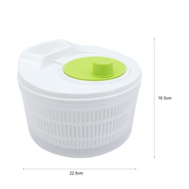 Beowanzk Salad Spinner Small,Spinning Colander with Clear Serving Bowl,Lettuce Dryer Spinner,Fruit and Veg Wash Drainer,Vegetable Washer,23cm|9in Diam