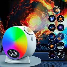 XFWOJOO Smart Galaxy Star Projector, 13 in 1 HD Planetarium Star Projector for Bedroom, Atmosphere Light with Alarm Clock Timed Starry Night Light for Gaming Room,Bedroom,Home Theater