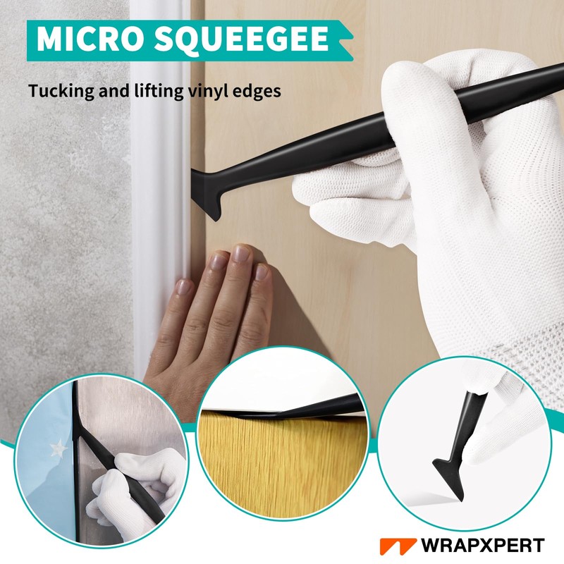 WRAPXPERT Wallpaper Smoothing Tool,Wallpaper Tools Included Felt Squeegee,Craft Knife,Wallpaper Brush,Wallpaper