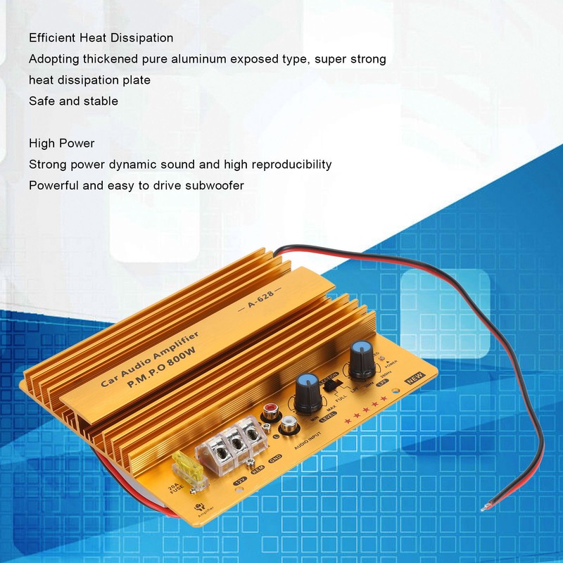 Car Amplifier Board 800W High Power Aluminum Alloy Powerful Bass