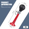 Bicycle Front/Mid-Pipe/Tail Air Horn with Squeeze Ball, 7.87" x 1.96"