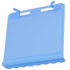 Silicone Placemats for Baby & Kid, Eating Mat with Teething Edge Bumper, Rollable Travel Baby Mat with Built-in Rope, All-in-One Travel Mat for Dining and Activities On-the-Go, BPA Free, 12"x11", Blue