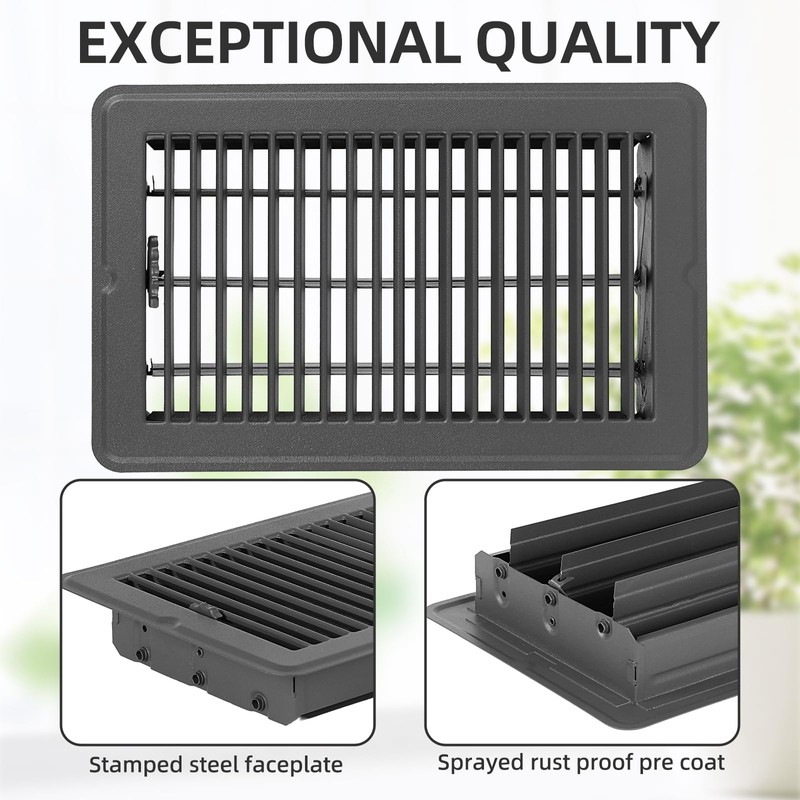 2 Pack 6x10 Floor Register Vent Covers, 2 Pack Heavy