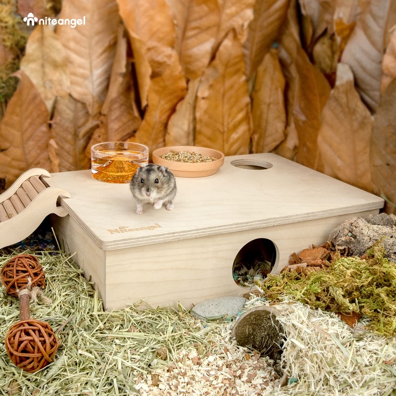 Niteangel Multi-Chamber Hamster House Maze: - Multi-Room Hideouts & Tunnel