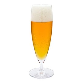 Restaurantware Voglia Nude 13 Ounce Pilsner Beer Glasses Set Of 6 Crystal Pilsner Glasses - Laser-Cut Rim Fine-Blown Crystal Stemmed Beer Glasses For Lagers Ales Or Craft Beers Dishwasher-Safe