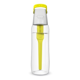 DAFI SOLID Water Purifier Bottle, Solid, Portable, Bottle Shape, Water Filter, Water Bottle, 1 Cartridge, 23.6 fl oz (700 ml), Lemon Yellow