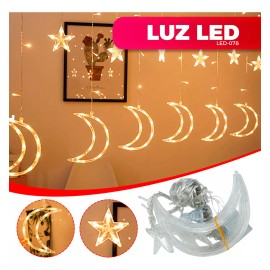 Maíz Serie Cortina Guirnalda Cascada Luces Led Estrellas 2.8m