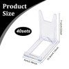 DELORIGIN 40 Packs Acrylic Plate Stand Adjustable Display Holder Mini