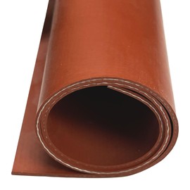 Exactly Rubber - Fiber Reinforced Silicone Sheet, 70A Durometer Silicone Mat, 500°F Temperature-Resistant Rubber Sheet, 1300 PSI Tensile Strength Rubber Mat, Made in The USA, Red, 1/32 x 18” x 36”