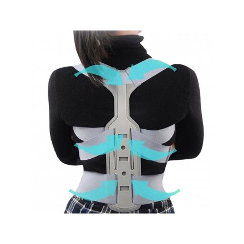 BarunJase 자세교정 밴드 보호대 바른자세 지지대 굽은등 [그레이 M] Posture