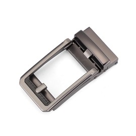 Glamicci Ratchet Belt Buckle Only, Automatic Slider Buckle for Auto Locking Leather Belts 35mm -1 3/8" Replacement Nickel Free Buckle Adjustable - No Belt Included (195Silver Buckle)
