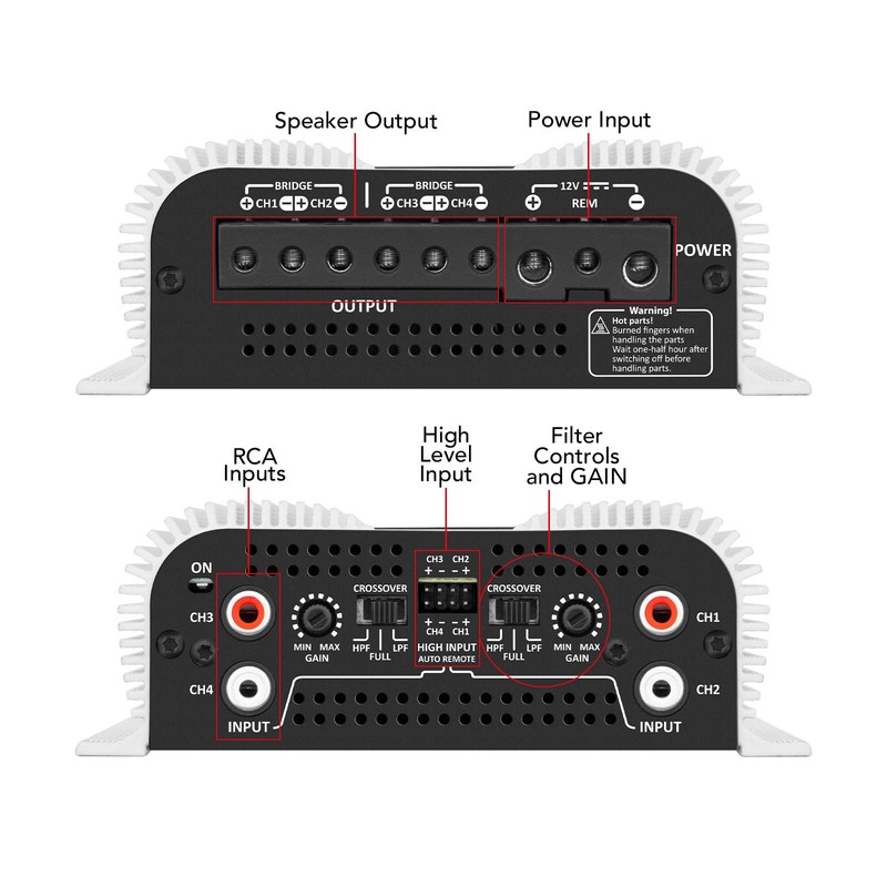 Taramps DS 440x4 2 Ohms Multichannel Amplifier 440 Watts Rms