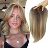 Hair Toppers For Women 14inch Synthetic Hair Topper With Bangs