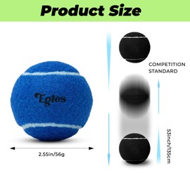 Egles 60 Packs Tennis Balls for Training and Pets, High Elasticity Practice Tennis Balls with Mesh Bag for Transport and Beginner Exercise, Durable Dog Playing Ball Set Multi-Pack Colored Balls Blue