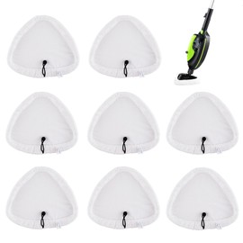 Sgizoku 8Pack Microfibre Cloths Pads Compatible with H2O X5 Steam Mop Cover,Replacement Mops Pads for H2O HD Steam Mop and Handheld Steam Cleaner,Universal Cleaning Pad Fit Vax S2/Viledas Steam Mop