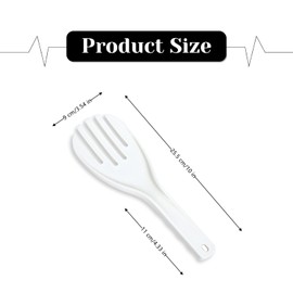 NXPpiULeh 3 Pcs Rice Spoon White Jumbo Large Plastic Rice Spatula Fork-Like for Kitchen, 10" (25.5 cm) Long