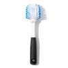 OXO Good Grips Dish Brush, Nylon Bristles with Built-in Scraper,