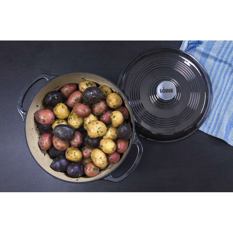 Lodge Manufacturing Company EC6D18 Enameled Dutch Oven, 6 qt, Midnight