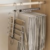 Torytoe Trouser Hanger, Space-Saving, 9 Layer Trouser Hangers, Non-Slip, Foldable,
