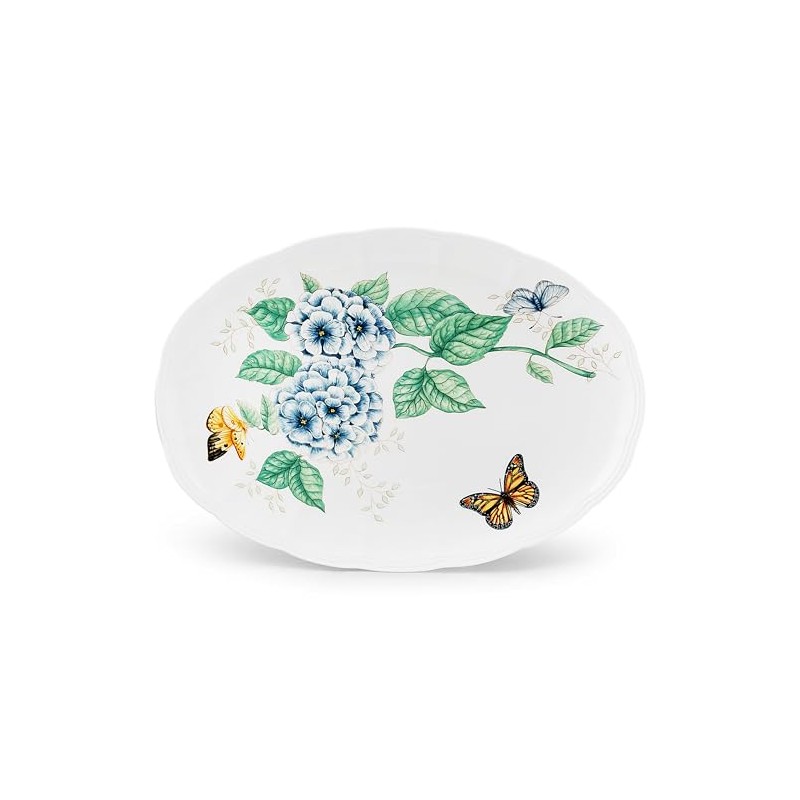 Lenox Butterfly Meadow 16-Inch Platter, White -