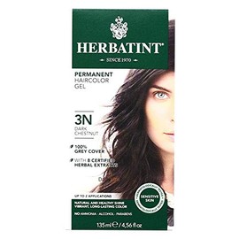 Pack of 2 x Herbatint Permanent Herbal Haircolour Gel 3N Dark Chestnut - 135 ml