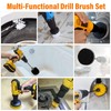 Drill Brushes Attachment Set 4Pcs Brush for Drill 1/4in Power