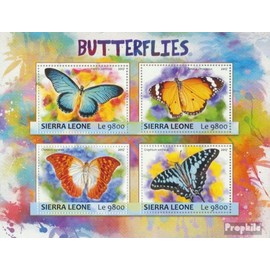 Sierra Leone 8245-8248 Sheetlet (complete. issue.) unmounted mint/never hinged ** MNH 2017 Butterflies (Stamps for collectors) Butterflies