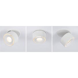 Paulmann Spircle 93372 LED Recessed Light 78 mm Including 1 x 8.0 W Warm White Matt Aluminium Lighting System 3000 K