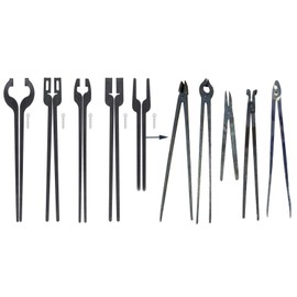 Rapid Tongs Bundle Set Five Type of Tong Bundles Set DIY Rapid Tongs Comes with Rivet for Beginner Futher Smithing
